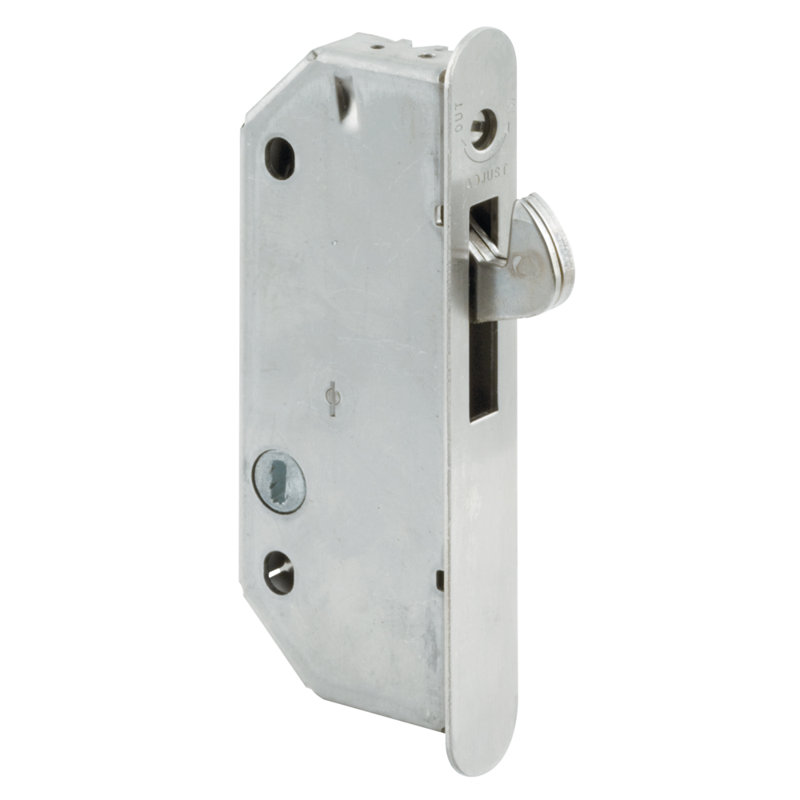 Loquet à mortaise en acier avec rainure de clavette verticale Prime-Line, 2 9/16 po, argent (paquet simple)