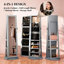 Robust Mirror,360° Swivel Full-Length Mirror,With Storage Shelves