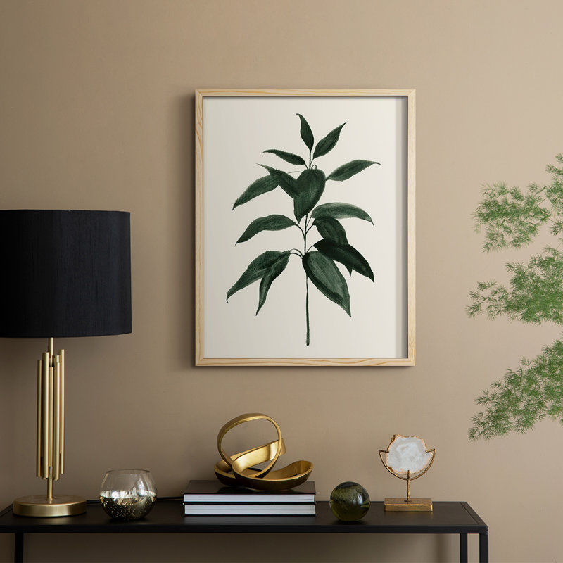 «Soft Greenery I», reproduction encadrée - bois massif, H 30 po x l 24 po