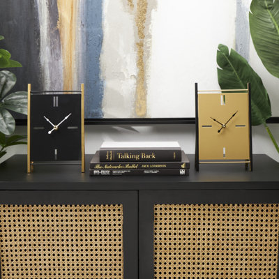 Mechanical Tabletop Clock in Black