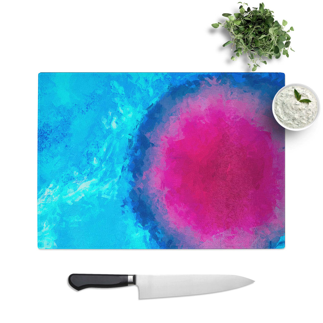 Glass Explosion of Life in Abstract Chopping Board