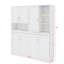 Lit escamotable simple peu encombrant avec armoire suspendue et tablettes personnalisées-1921383792