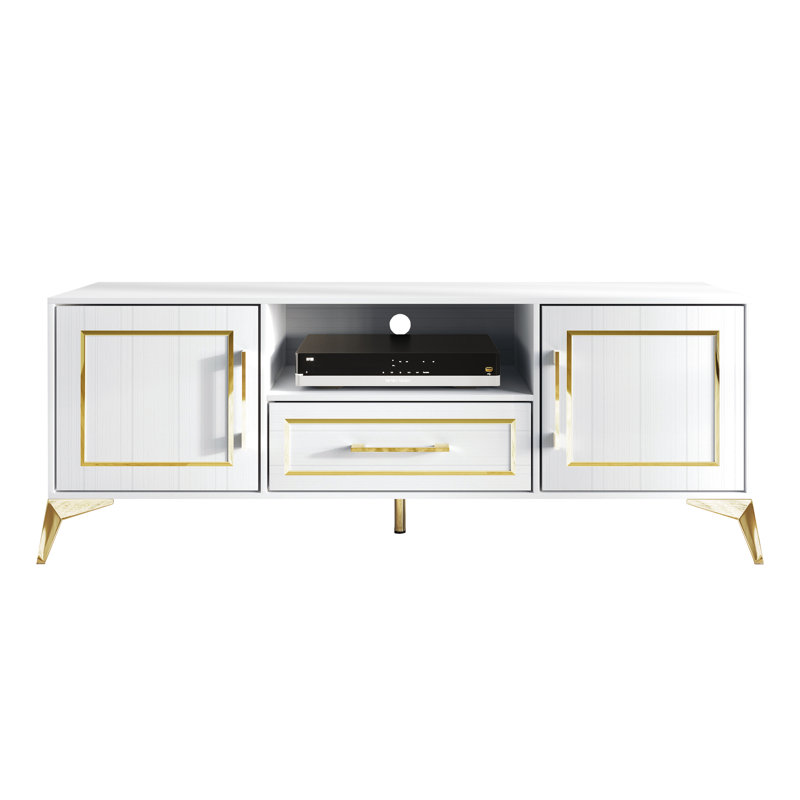 Baccus Unfinished TV Stand for TVs up to 43", White
