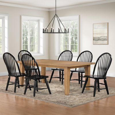 Sommerset Extendable Oak Wood Dining Table Set