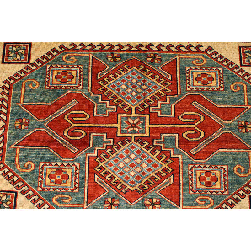 Tapis tribal turc multicolore 7 x 7