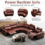 Upholstered 29.75 " Leather Power Reclining Sectional
