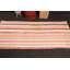 Kilim turc fabriqué à la main avec des rayures rétro, idéal pour un décor de style bohémien comme tapis décoratif