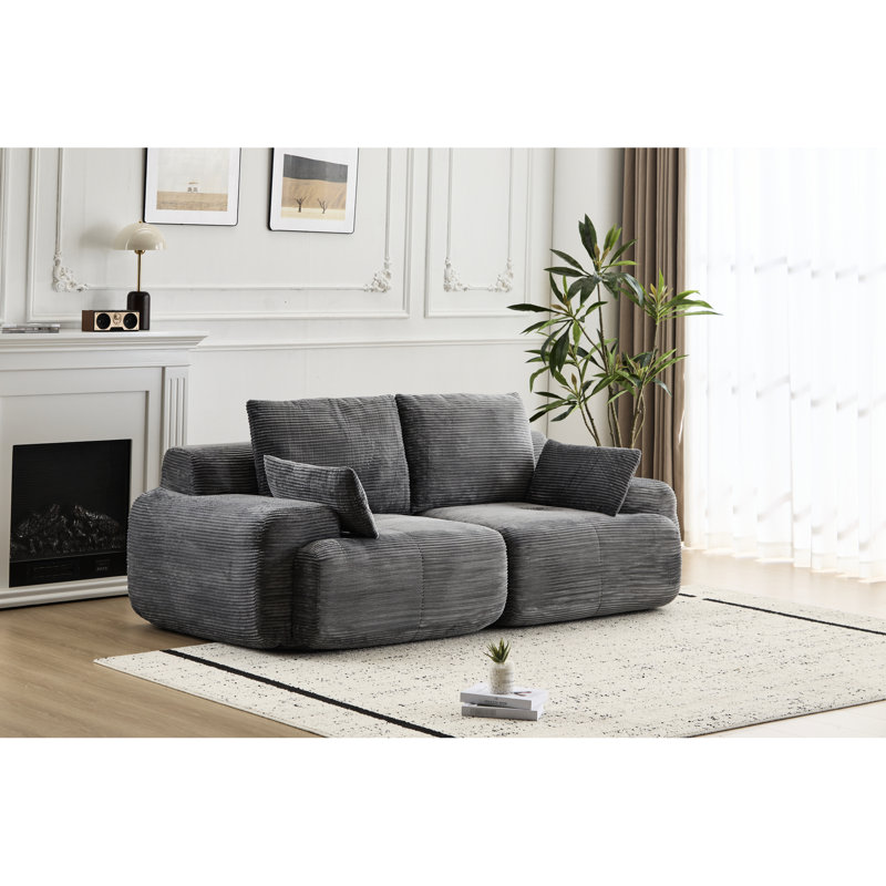 Pour animaux de compagnie, 2 places, velours côtelé, compressé, mousse à mémoire de forme, très profond, espaces de vie, gris, sans assemblage, rembourrage haute densité, salle d'installation personnalisable, arrangement