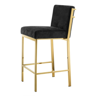 Scott Upholstered Stool with Metal Frame