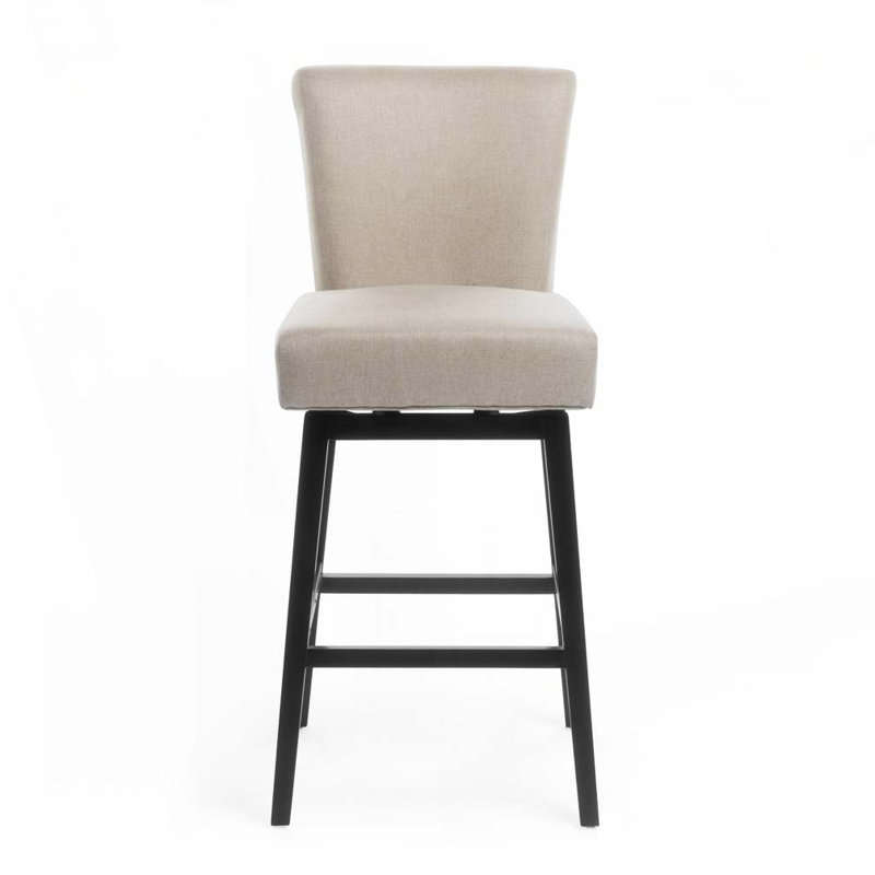 Tabourets de bar pivotants de 30,75 po de hauteur, structure en bois