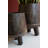  Decorative Iron Planters with Legs – 17" Tall Set of 2