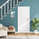 Agitateur de dalle de porte 30 po x 80 po à 5 panneaux intérieurs, panneau pré-assemblé pour portes de grange, portes de poche, porte française, garde-manger, chambre à coucher, placard, buanderie et salle de bain, préfini blanc et à peindre