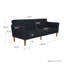 Mirrabooka Twin 204.5cm Upholstered Convertible Sofa-653073274