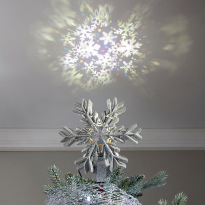 LED Holiday Glitter Snowflake Tree Topper