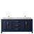 Daria 80'' Double Bathroom Vanity with Carrara Marble Top-97905711-97905714
