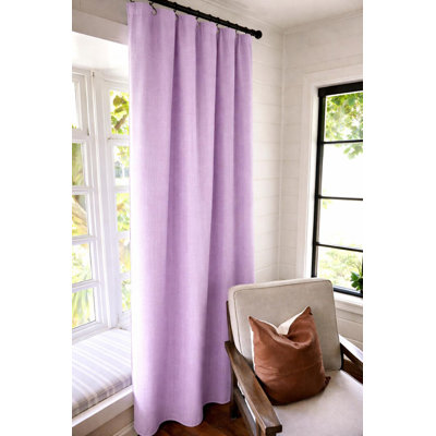 Paire de rideaux en coton mauve Lila