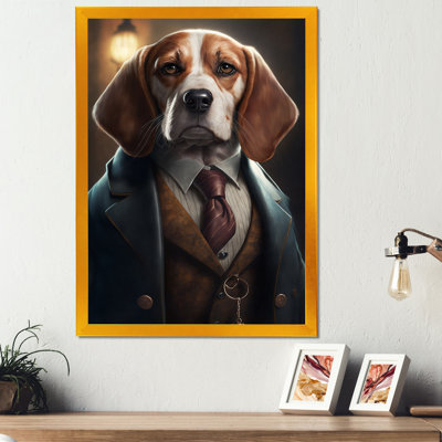 Mafia Beagle II - impression sur toile