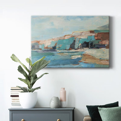 Turquoise Cliff Wall II - impression sur toile tendue