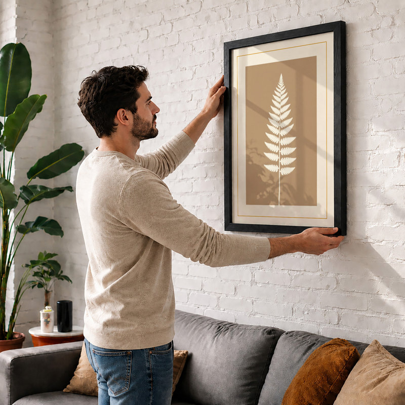 Fern Frond Botanical - Framed Print, Unframed, A2 - 59.4 x 42.0 cm