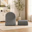 Fauteuil d'appoint avec repose-pieds Modern Chenille-1841702396