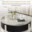 Yvelle Stone Countertop Coffee Table with 4 Hidden Seats