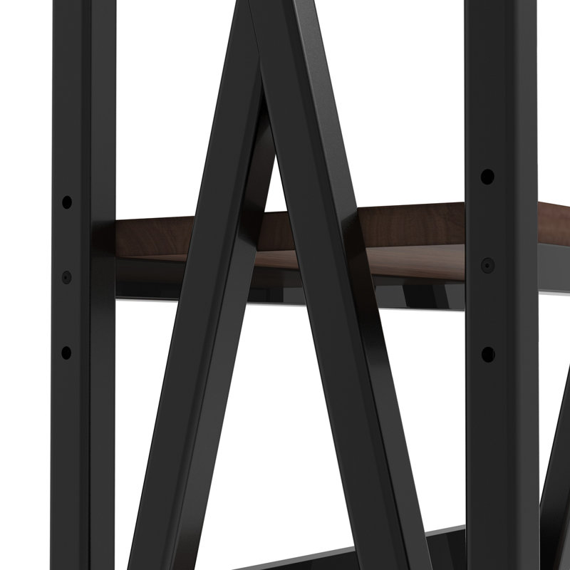 56.30'' Bakers Rack 4-Level Storage Shelves Mental And Wooden Kitchen Shelves, Kitchen Organizers And Storage, For Garage, Pantry, Bathroom