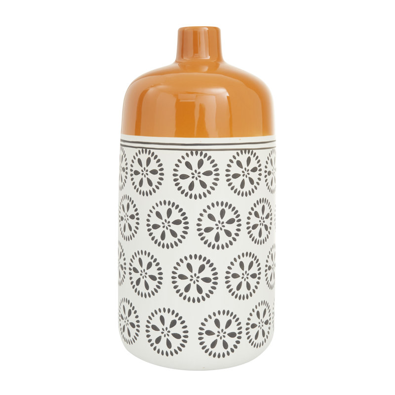 Stoneware Table Vase, 15" H x 9" W x 9" D