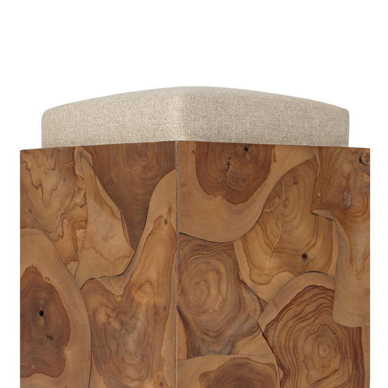 Tomlin Outdoor Teak Standard Ottoman