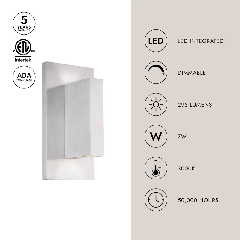 Vista 1 - Light LED Flush Mounted Sconce