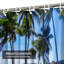 Tropical Island Beach Ocean Adventure Coast Shower Curtain with 12 Hooks-1657494768