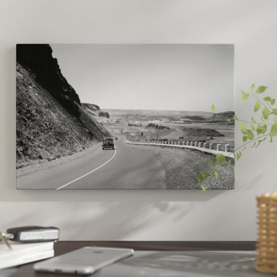 Reproduction de photo sur toile tendue, "pendant années 1930 rétro us 30 walla walla washington ere mountain drive"