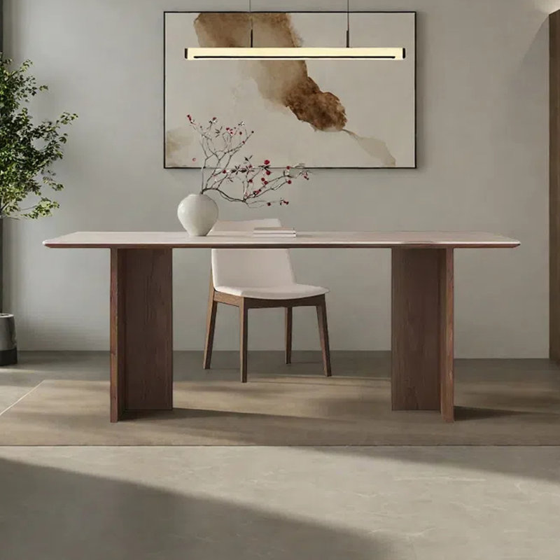 Modern and simple household dining table, 29.53"H x 70.87"L x 31.5"W