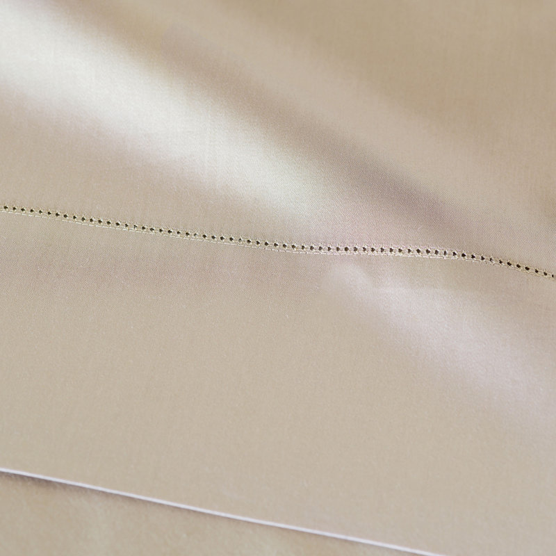 Deluca Egyptian Cotton Sateen Flat Sheet, Almond, Twin Flat Sheet