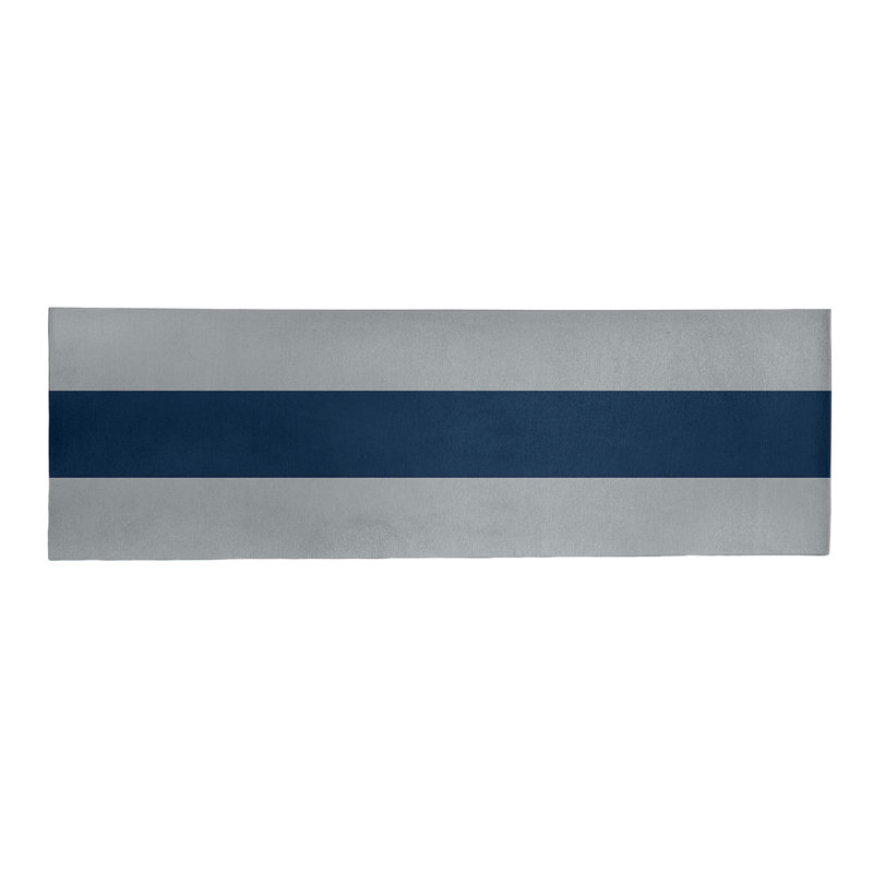 Tapis à rayures de football gris seattle, Tapis de couloir 2 pi 6 po x 8 pi