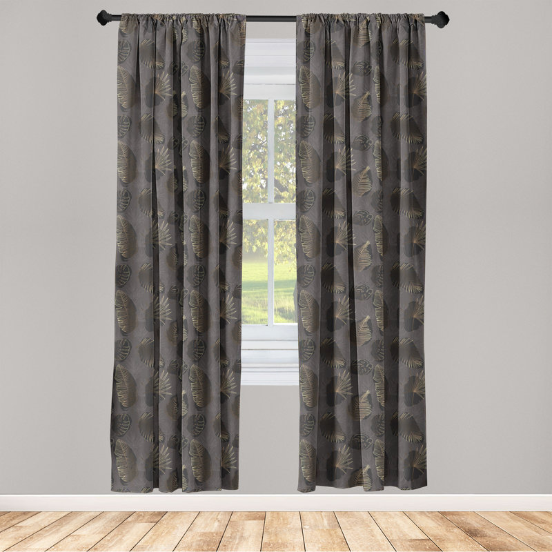 Voulis Semi Sheer Curtain Pair, 28" W x 84" L