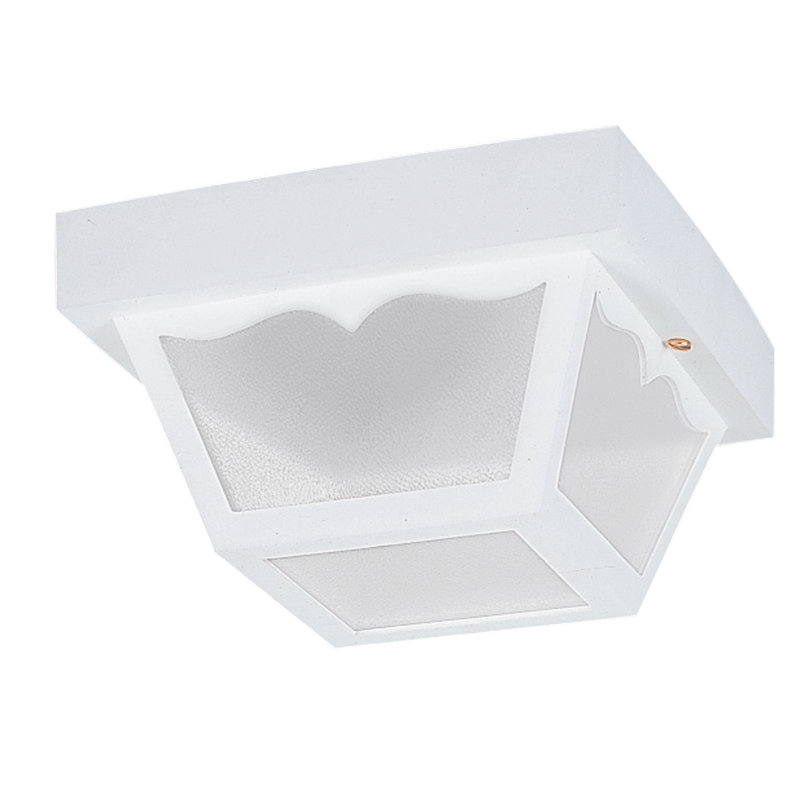 Two Light Outdoor Ceiling Flush Mount from Generation Lighting , White