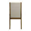 Ensemble de 2 chaises de salle à manger Liyo, structure en bois brun, assise en tissu beige
