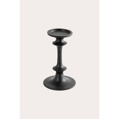 Centre de table moderne en aluminium noir avec bougeoir