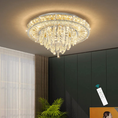 Crystal Bedroom Chandelier Dimmable
