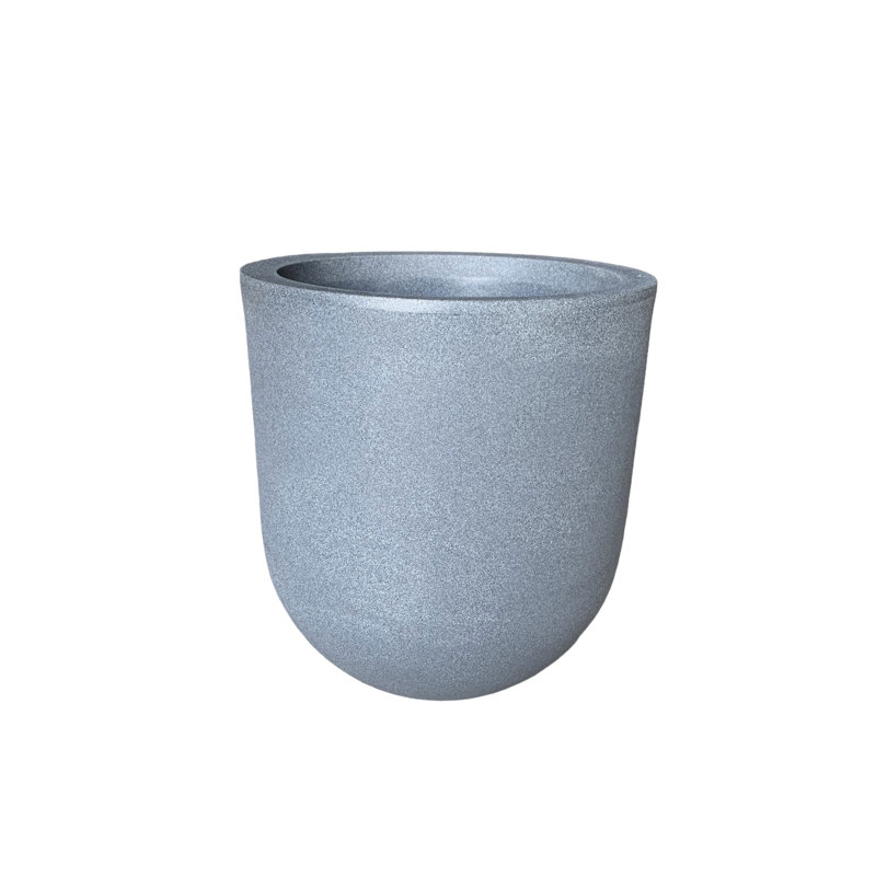 Pot à fleurs en plastique Nefeteria, H 17,25 po x l 15,5 po x P 15,5 po, Gris