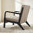 Zoned Design Upholstered Accent Chair Solid Wood Armchair-841679466