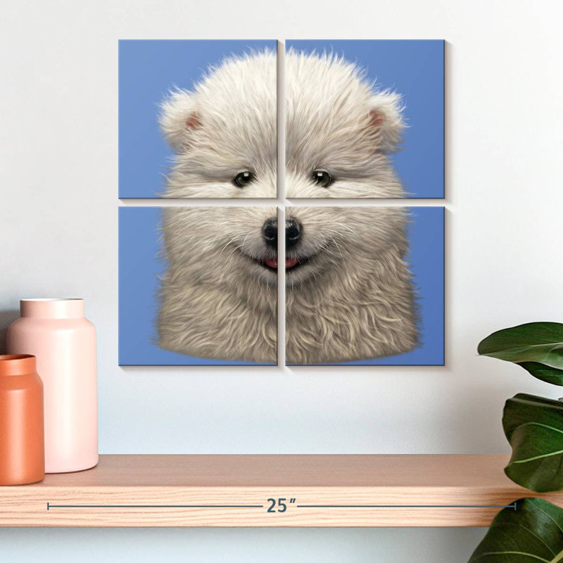 Brampt Samoyed Puppy, 18" H x 18" W
