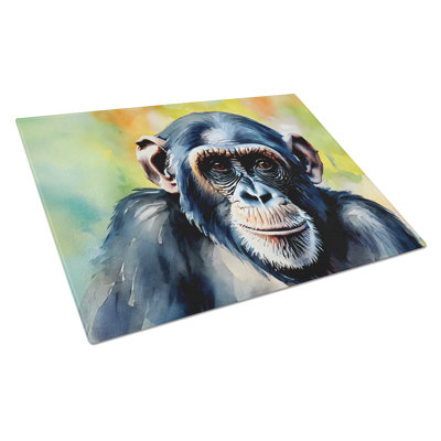 Chimpanzee Glass Cutting Board Large