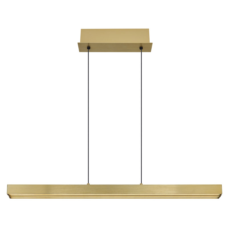 Antajuan 1 - Light LED Pendant, Brushed antique brass