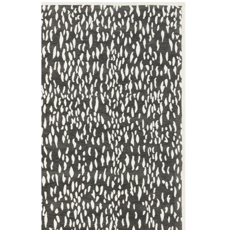 Ankit Hand Loomed Performance Animal Print Rug, Square 6'