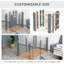 64.5cm H Stainless Steel Exercise Pen With Door