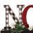 15"L Wooden Plaid "NOEL" Table Decor