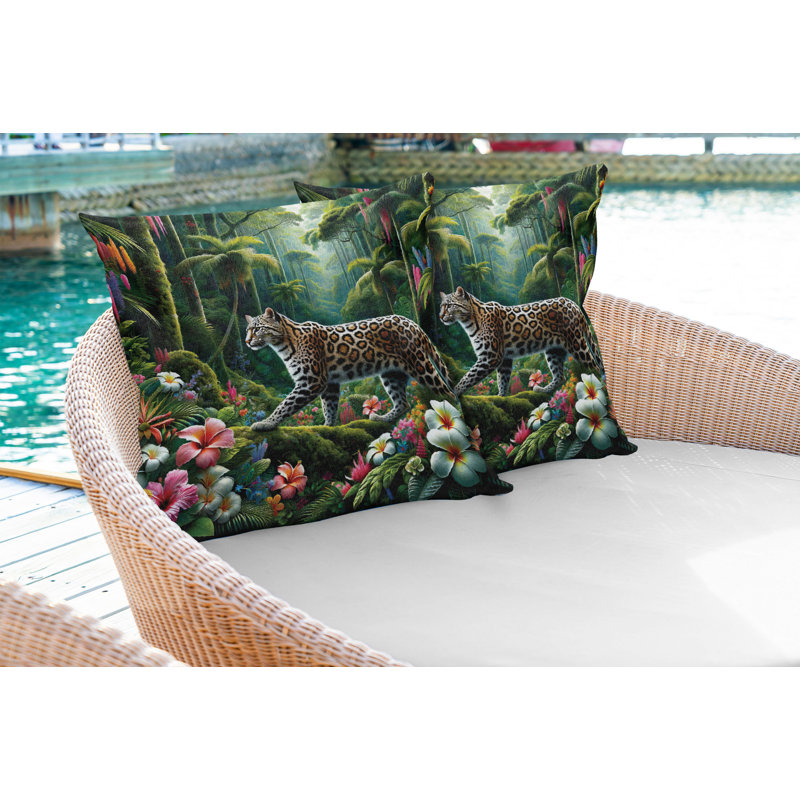 Fabric Reversible Throw Pillow, 24"H x 24"W, Square
