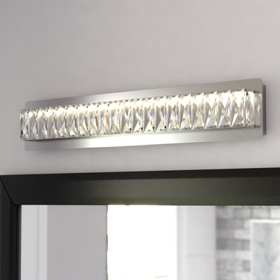 Ficco 26 po Éclairage intégré pour meuble-lavabo en cristal chromé à DEL