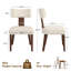 Chaises de salle à manger rembourrées Culbane avec structure en bois massif (ensemble de 6)-1255113364